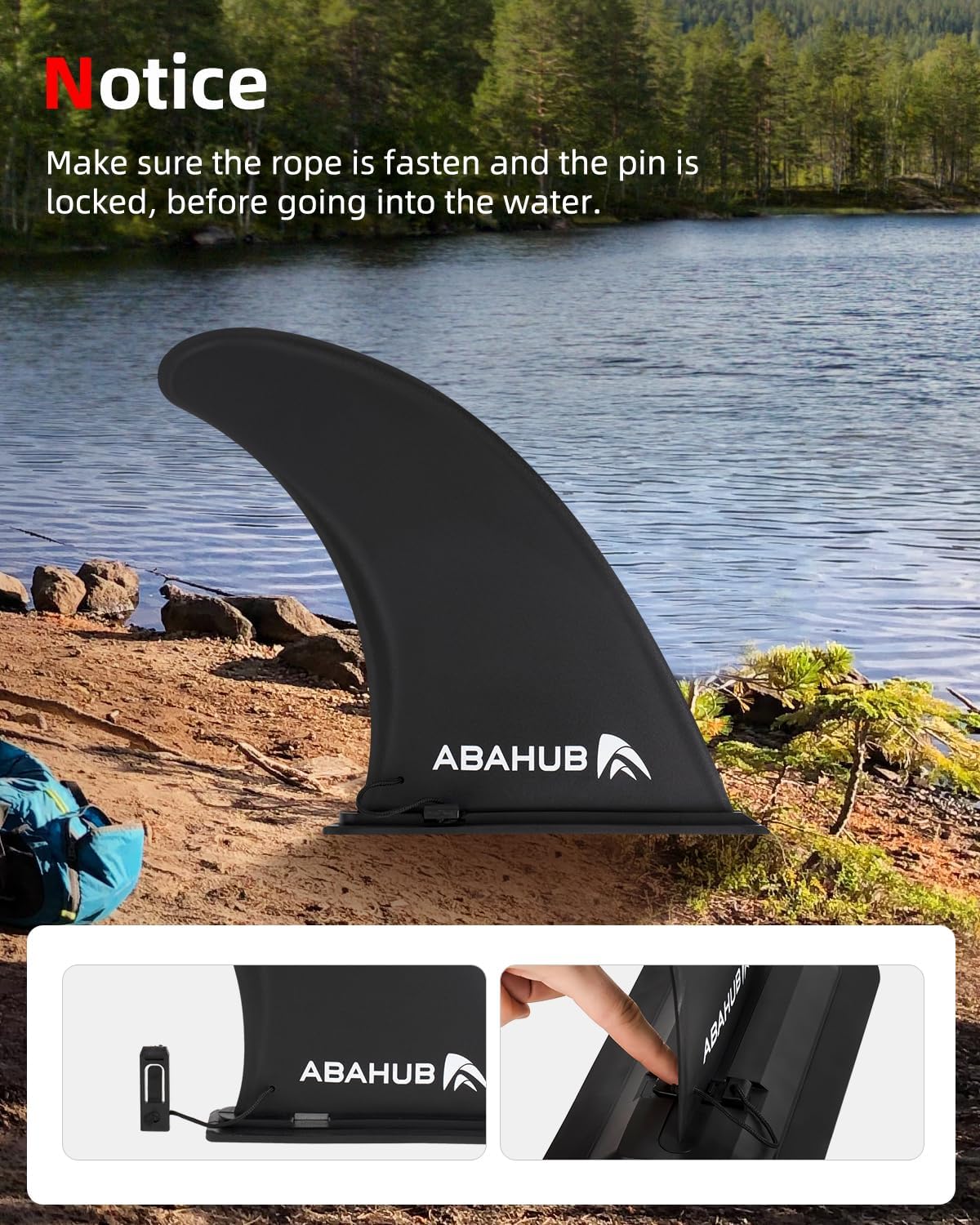 Abahub 910 SUP Single Center Fin with 1 NoTool Fin Screw Fiberglass Reinforeced 910 inch SUP Replacement Fins for Surfing Surfboard Standup Paddle Board Longboard BlackBlueWhite2 pack slidein fin