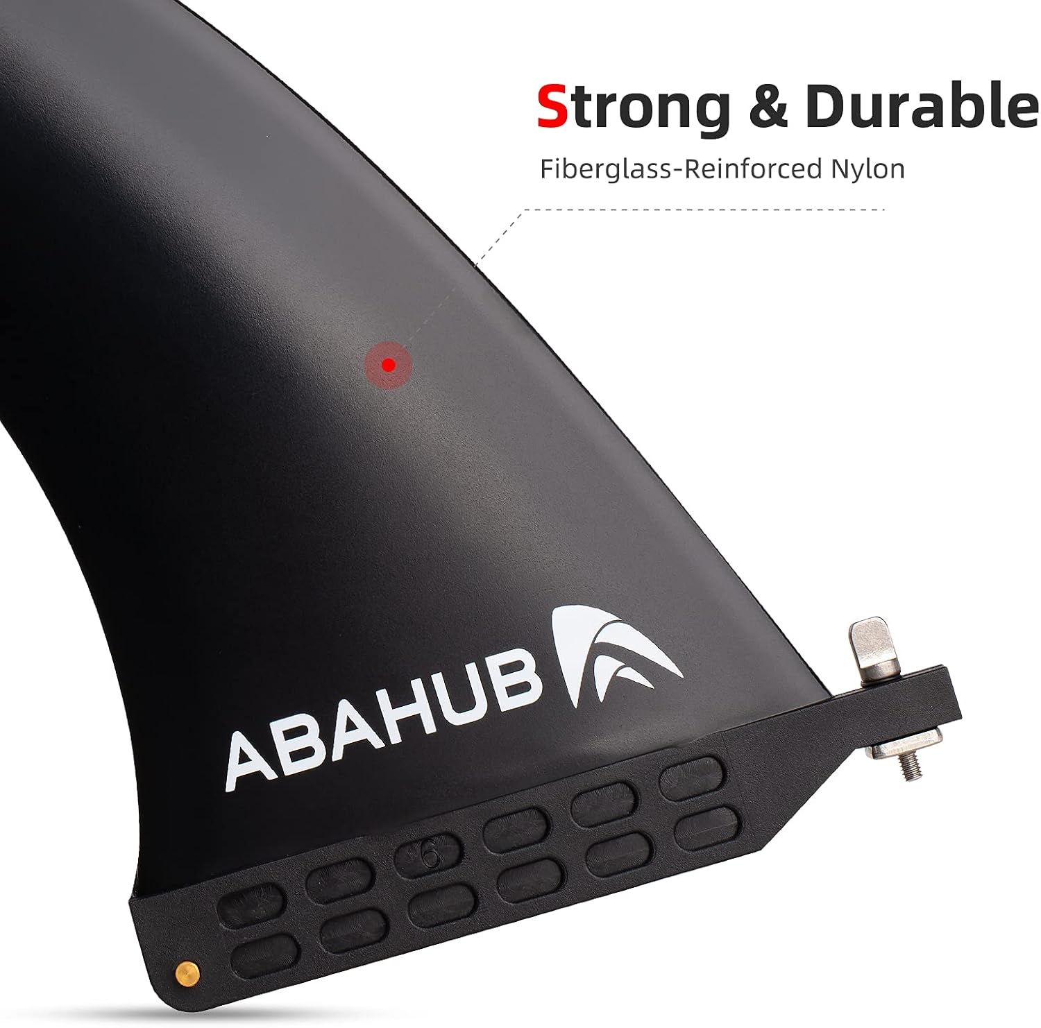 Abahub 910 SUP Single Center Fin with 1 NoTool Fin Screw Fiberglass Reinforeced 910 inch SUP Replacement Fins for Surfing Surfboard Standup Paddle Board Longboard BlackBlueWhite10 black