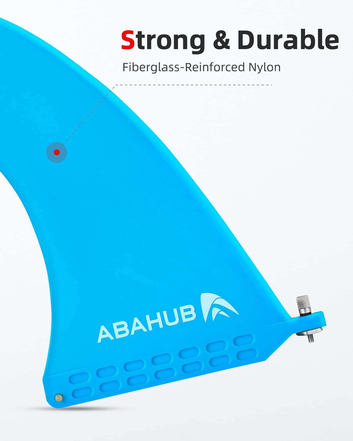 Abahub 910 SUP Single Center Fin with 1 NoTool Fin Screw Fiberglass Reinforeced 910 inch SUP Replacement Fins for Surfing Surfboard Standup Paddle Board Longboard BlackBlueWhite10 blue