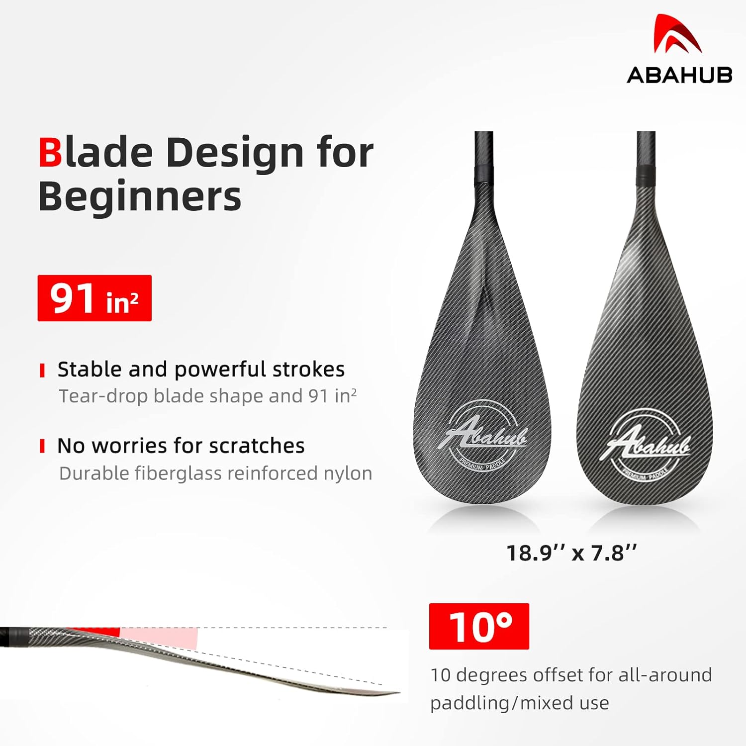 Abahub Carbon SUP Paddles 1 x 3 Section Adjustable 67quot  86quot Carbon Fiber Shaft Lightweight Standup Paddle Oars for Paddleboards with a Carrying BagCarbon Fiber Shaft  Carbon Fiber Print Plastic Blade