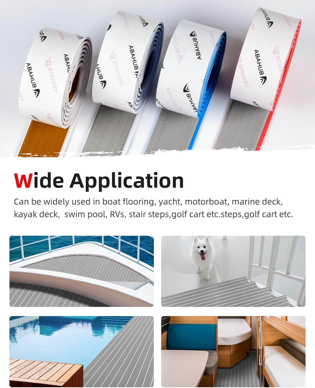Abahub EVA Foam Boat Decking 96x4563628824168 48x168 SelfAdhesive Faux Teak Marine Flooring Sheet Traction Pad for Boats Surfboard Swim Platform RV FloorGray with White LinesBorder