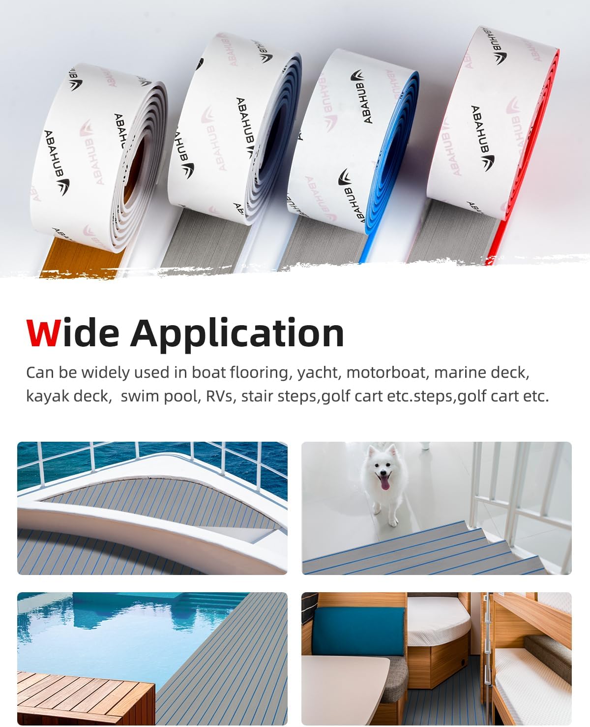 Abahub EVA Foam Boat Decking 96x4563628824168 48x168 SelfAdhesive Faux Teak Marine Flooring Sheet Traction Pad for Boats Surfboard Swim Platform RV FloorGray with Blue LinesBorder