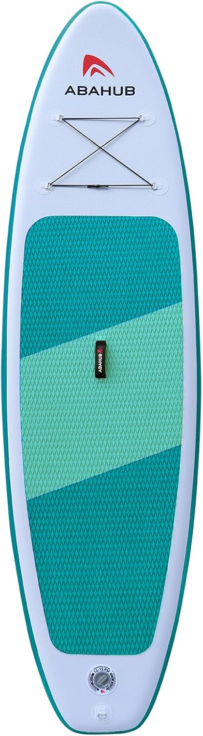 Abahub Inflatable SUP Wide 106quot x 31quot34quot x 106quot iSUP Blue Standup Paddleboard with Adjustable SUP Kayak Paddle for Yoga Paddle Board Kayaking Surf Canoe Fishing31 Green lite