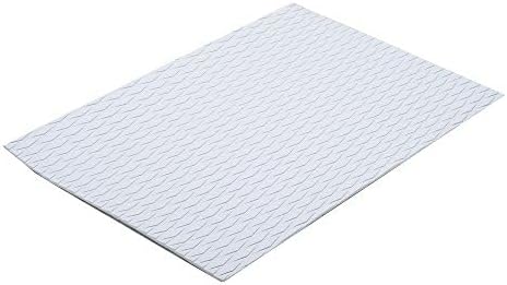 Abahub NonSlip Traction Pad 12 Pieces Deck Grip Mat 30in x 20in Trimmable EVA Sheet 3M Adhesive for Boat Kayak Skimboard Surfboard SUP BlackGrayWhiteGreenNavy BlueOrangeWhite