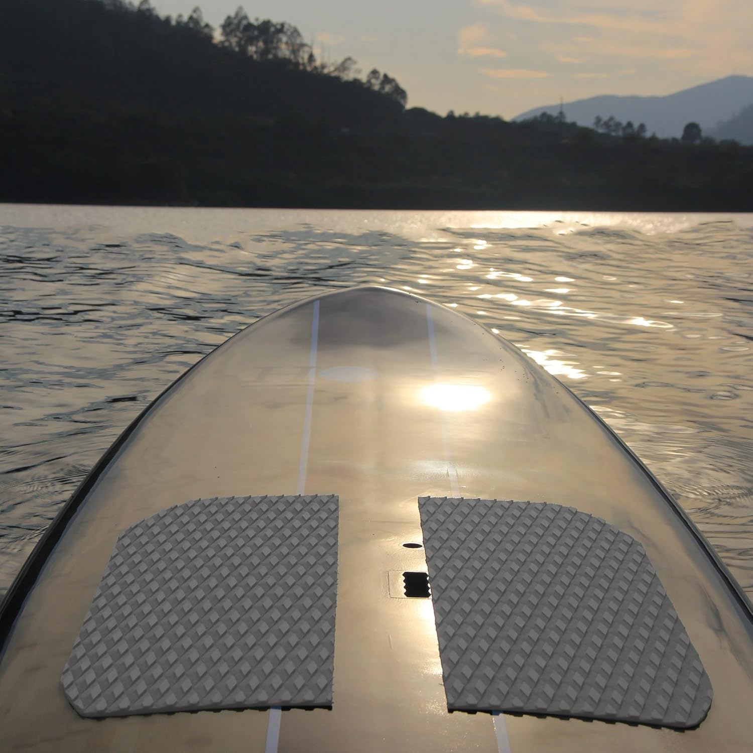 Abahub NonSlip Traction Pad 12 Pieces Deck Grip Mat 30in x 20in Trimmable EVA Sheet 3M Adhesive for Boat Kayak Skimboard Surfboard SUP BlackGrayWhiteGreenNavy BlueOrangeWhite