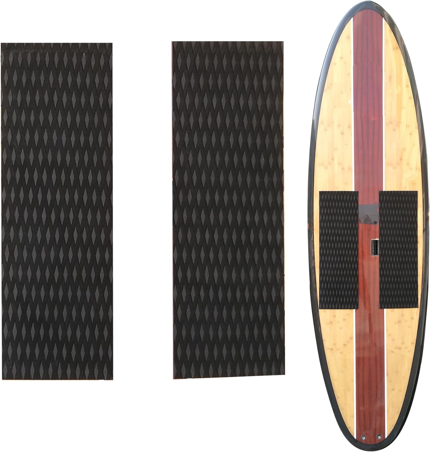 Abahub NonSlip Traction Pad 12 Pieces Deck Grip Mat 30in x 20in Trimmable EVA Sheet 3M Adhesive for Boat Kayak Skimboard Surfboard SUP BlackGrayWhiteGreenNavy BlueOrangeBlack