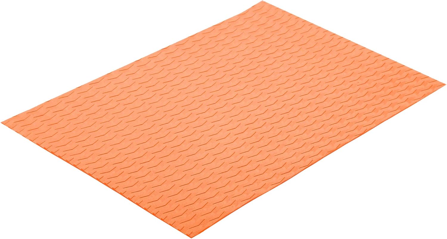 Abahub NonSlip Traction Pad 12 Pieces Deck Grip Mat 30in x 20in Trimmable EVA Sheet 3M Adhesive for Boat Kayak Skimboard Surfboard SUP BlackGrayWhiteGreenNavy BlueOrangeOrange