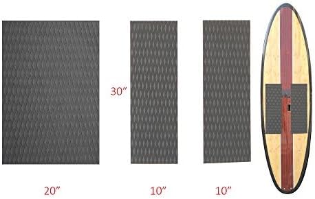 Abahub NonSlip Traction Pad 12 Pieces Deck Grip Mat 30in x 20in Trimmable EVA Sheet 3M Adhesive for Boat Kayak Skimboard Surfboard SUP BlackGrayWhiteGreenNavy BlueOrangeGray
