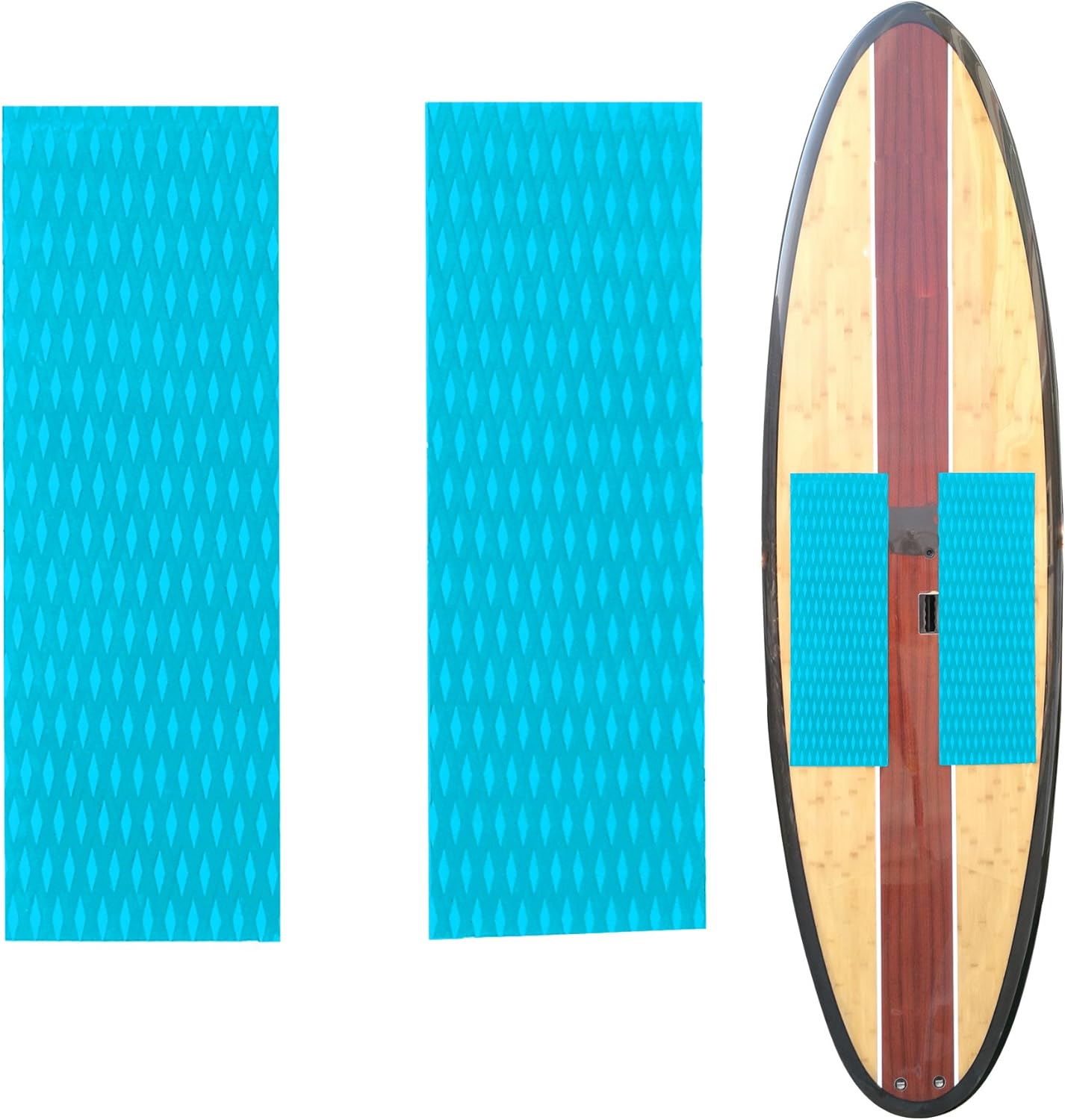 Abahub NonSlip Traction Pad 12 Pieces Deck Grip Mat 30in x 20in Trimmable EVA Sheet 3M Adhesive for Boat Kayak Skimboard Surfboard SUP BlackGrayWhiteGreenNavy BlueOrangeBlue