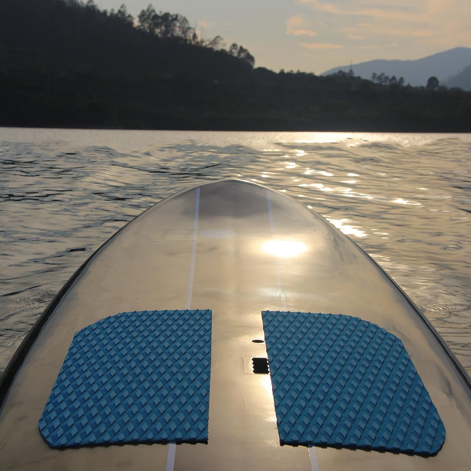 Abahub NonSlip Traction Pad 12 Pieces Deck Grip Mat 30in x 20in Trimmable EVA Sheet 3M Adhesive for Boat Kayak Skimboard Surfboard SUP BlackGrayWhiteGreenNavy BlueOrangeBlue