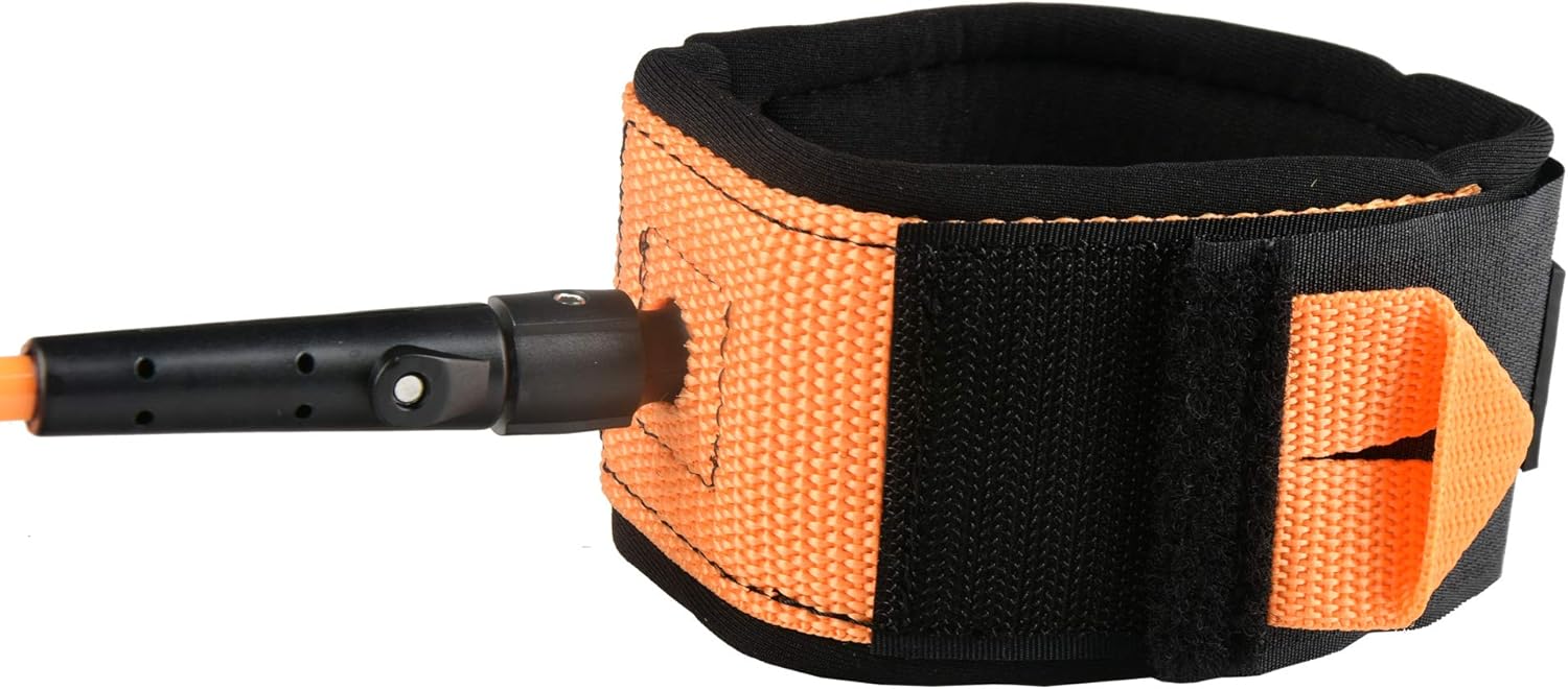 Abahub Premium Coil SUP Leash 10 ft Coiled Paddle Board Leashes 72mm Thick Legrope Strap for Longboard Surfboards Standup Paddleboards iSUP Replacement Leg Rope 8 Colorsorange
