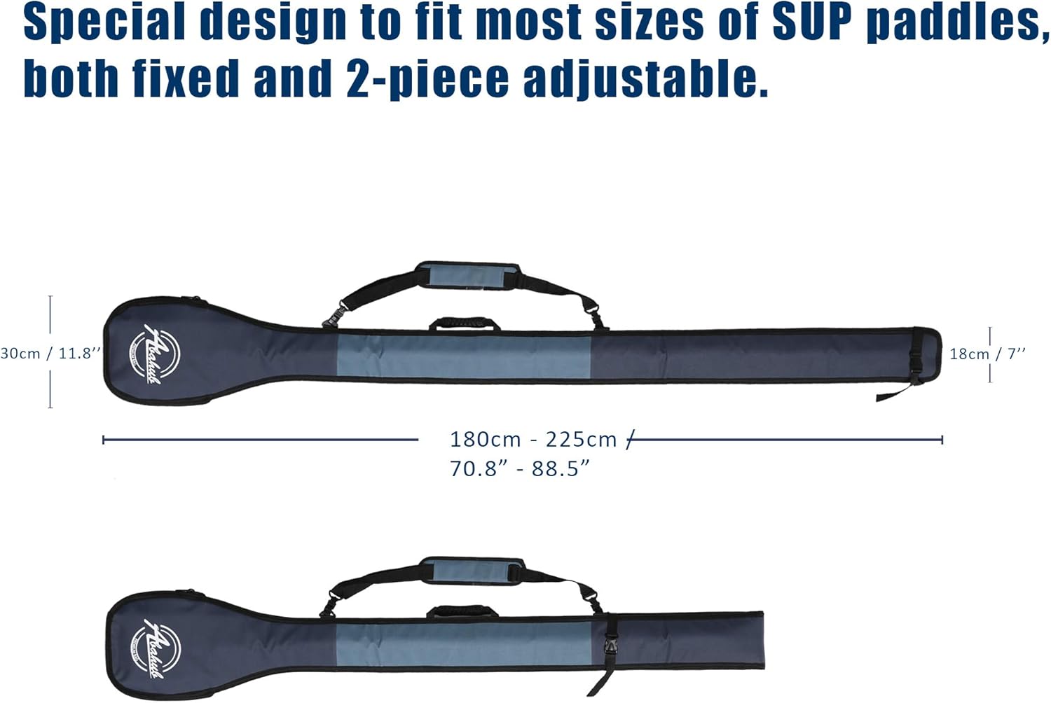 Abahub Premium SUP Paddle Bag for 2 Piece Adjustable Stand Up Paddles Fixed Carbon Paddle