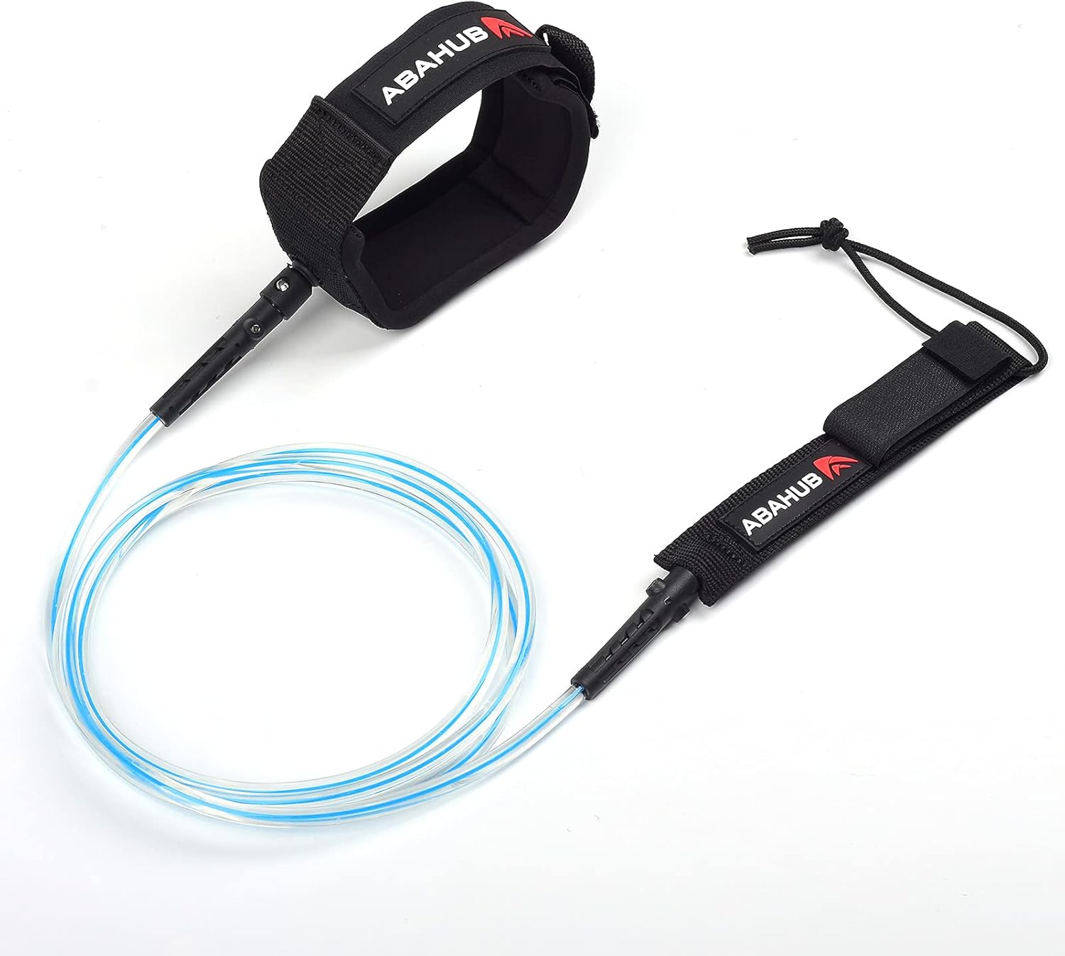 Abahub Premium Surfboard Leash 678910 ft Straight Surf Board Leashes 67mm Legrope Strap for Shortboard LongboardClear Blue Core