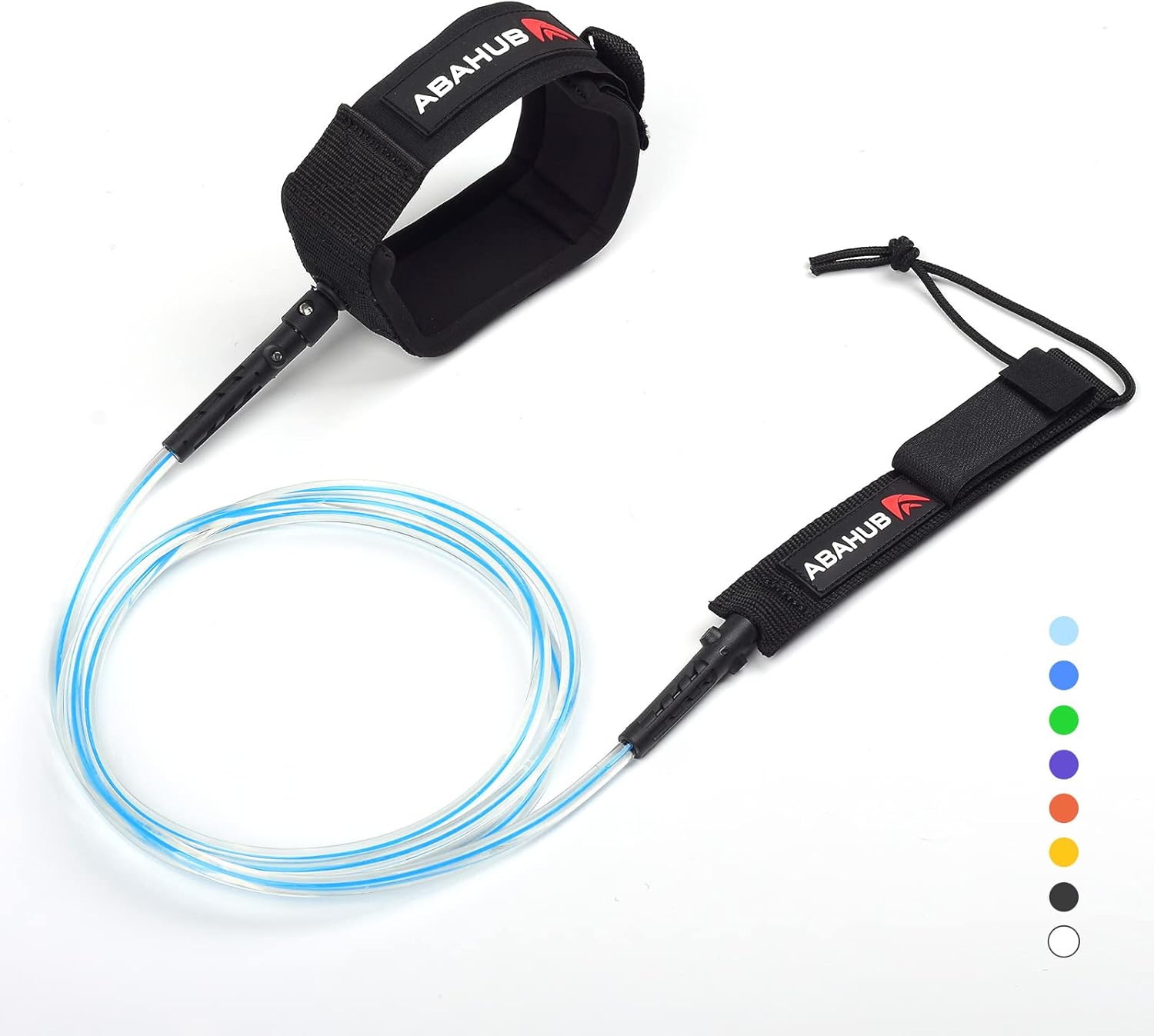 Abahub Premium Surfboard Leash 678910 ft Straight Surf Board Leashes 67mm Legrope Strap for Shortboard LongboardClear Blue Core