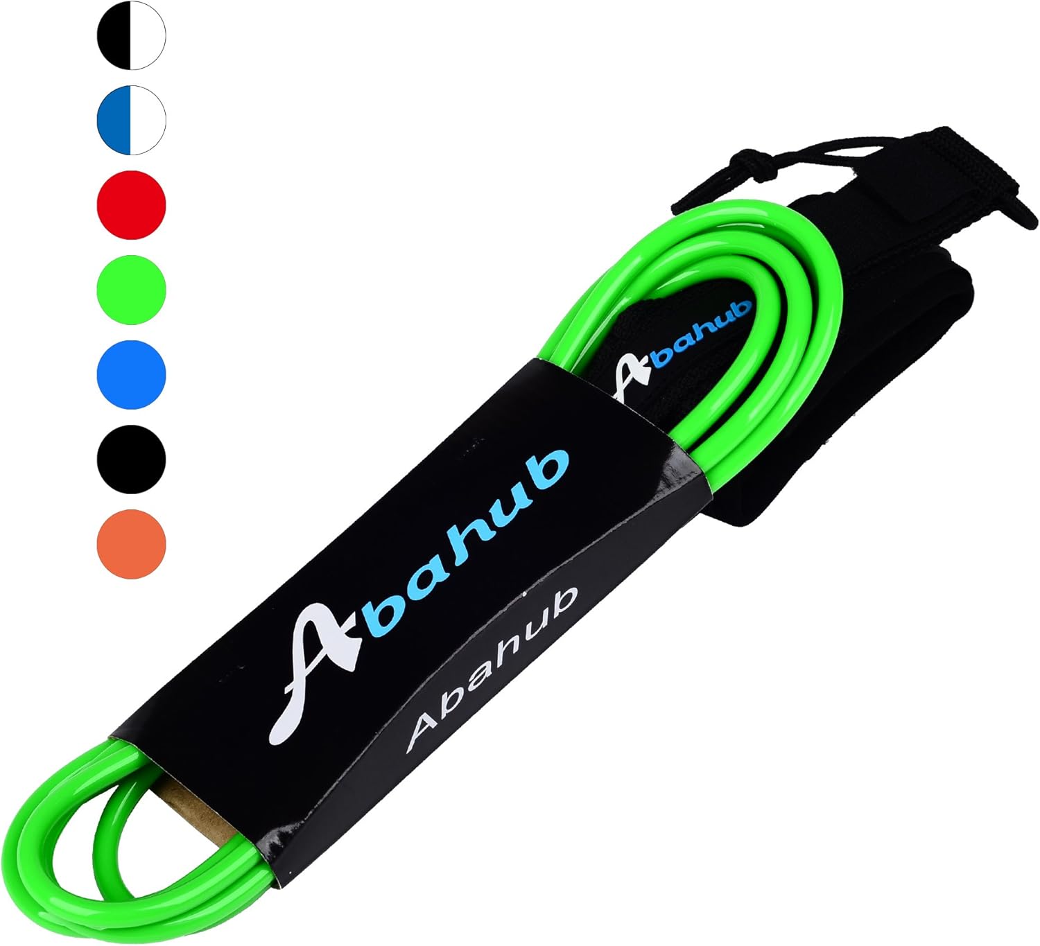 Abahub Premium Surfboard Leash 678910 ft Straight Surf Board Leashes 67mm Legrope Strap for Shortboard LongboardGreen