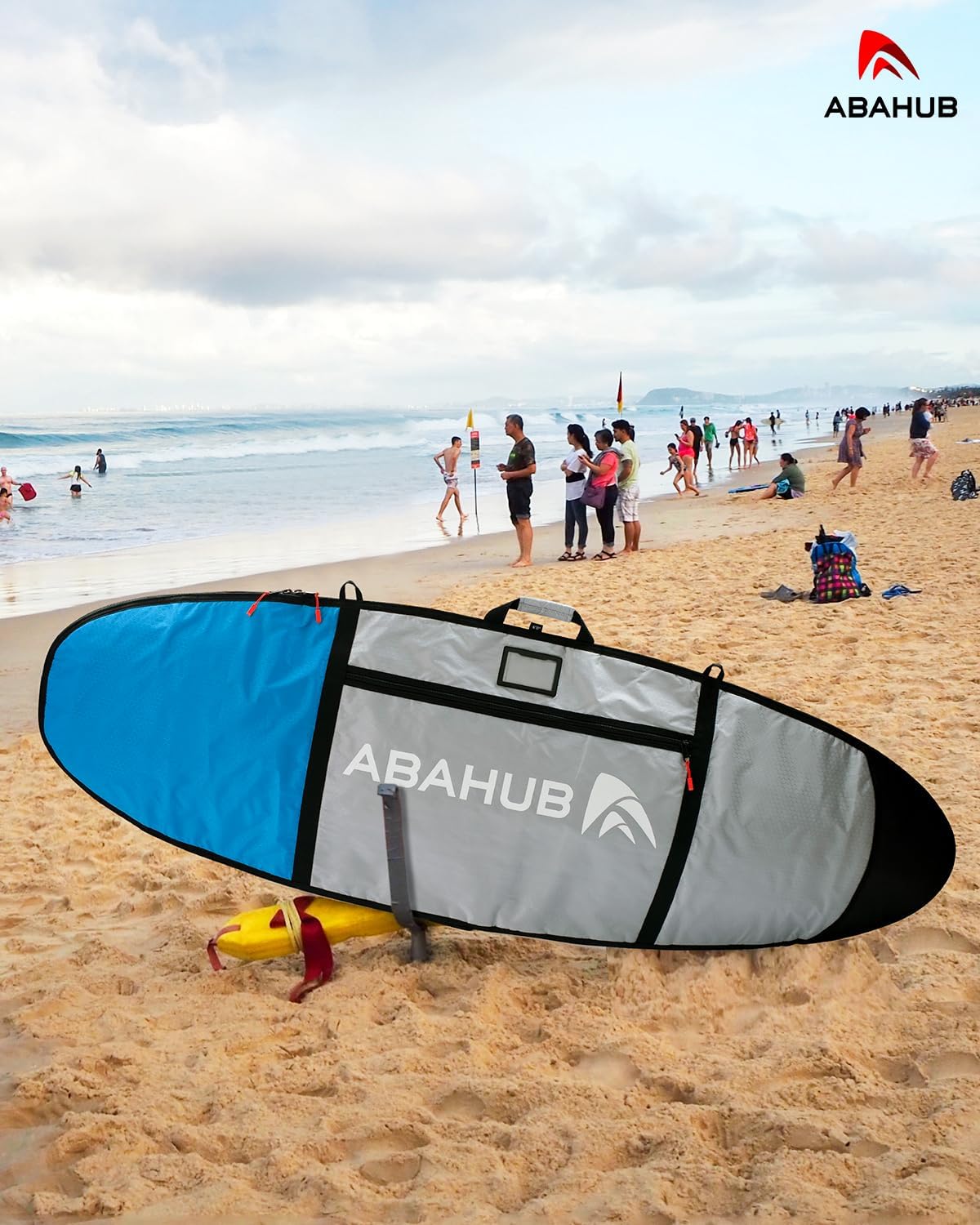 Abahub Premium Surfboard Travel Bag Foam Padded Surf Board Cover Shortboard Carrying Bags for Surfing Outdoor Airplane Car Truck60 66 70 76 80 86 90 96 100Light Blue