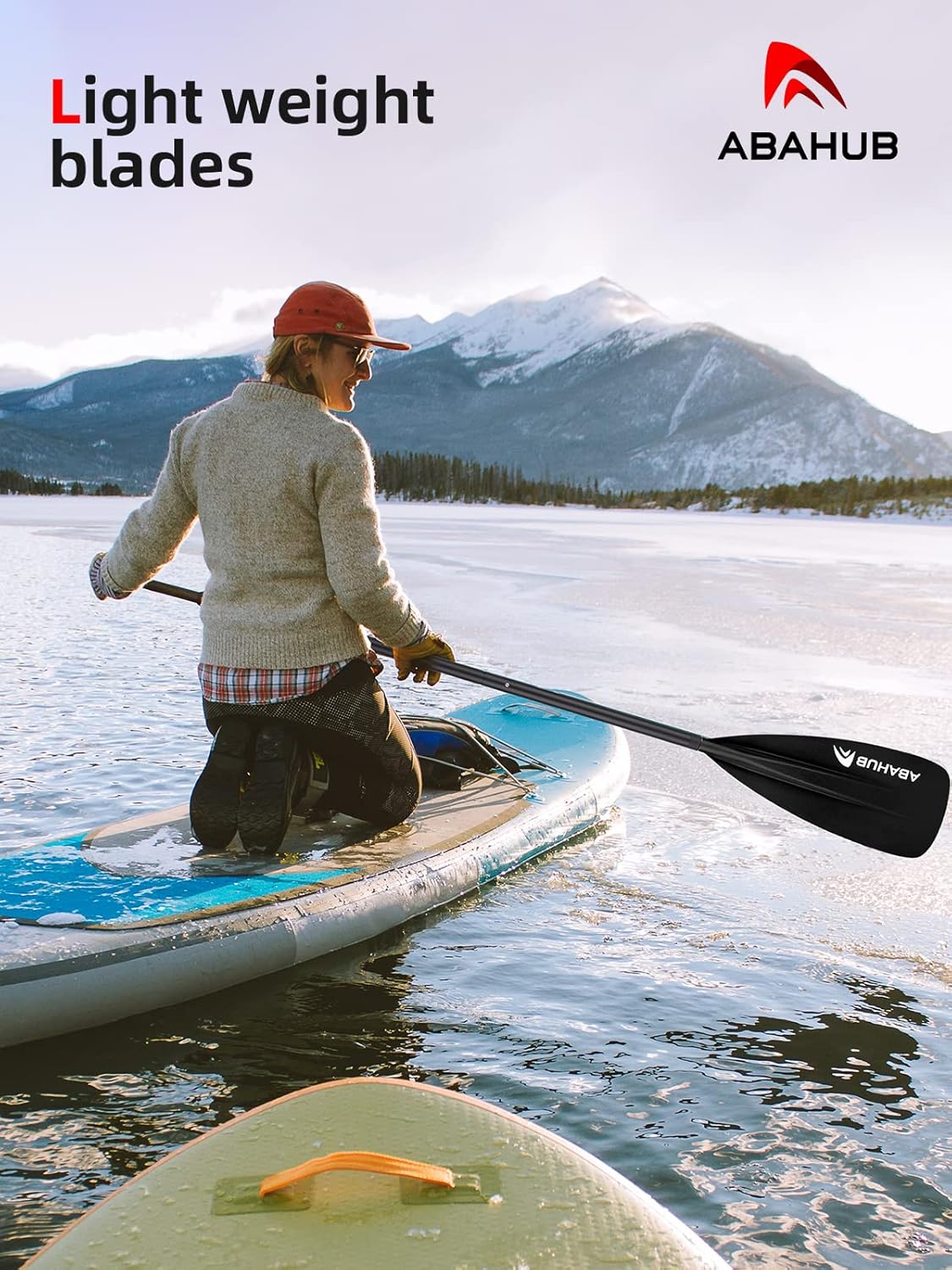 Abahub SUP Paddle  3 Piece Adjustable Paddles  Lightweight Standup Paddle Oars for Paddleboard Adjustable Aluminum Alloy Shaft 68quot  84quot BlackBlueGreenOrangeRedYellow Plastic Nylon Bladeblack