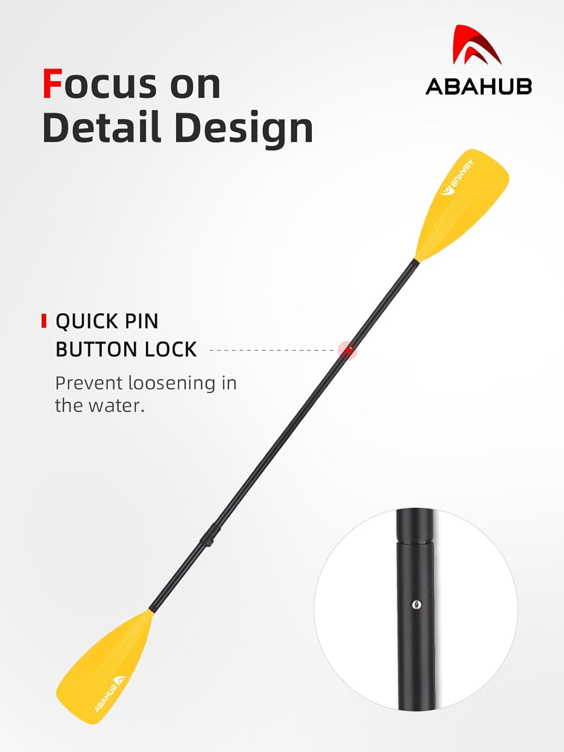 Abahub SUP Paddle  3 Piece Adjustable Paddles  Lightweight Standup Paddle Oars for Paddleboard Adjustable Aluminum Alloy Shaft 68quot  84quot BlackBlueGreenOrangeRedYellow Plastic Nylon Blade4 pcsyellow