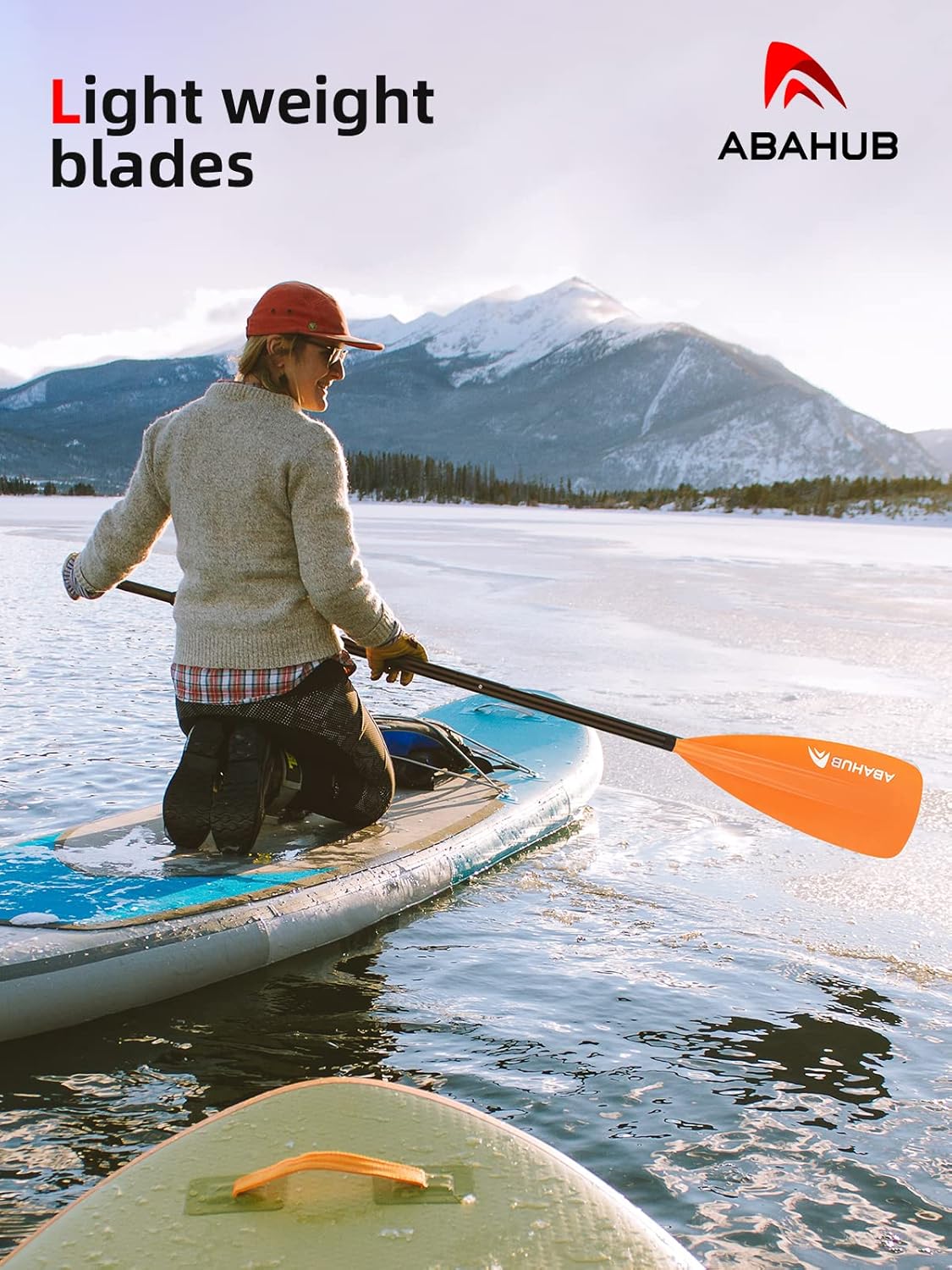Abahub SUP Paddle  3 Piece Adjustable Paddles  Lightweight Standup Paddle Oars for Paddleboard Adjustable Aluminum Alloy Shaft 68quot  84quot BlackBlueGreenOrangeRedYellow Plastic Nylon Bladeorange