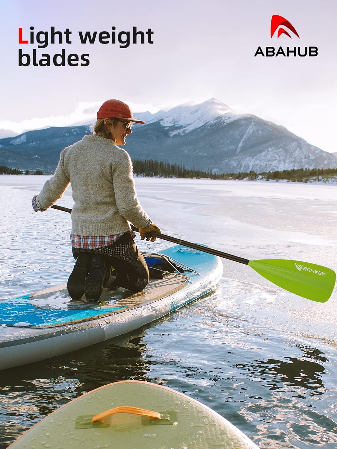 Abahub SUP Paddle  3 Piece Adjustable Paddles  Lightweight Standup Paddle Oars for Paddleboard Adjustable Aluminum Alloy Shaft 68quot  84quot BlackBlueGreenOrangeRedYellow Plastic Nylon Bladegreen