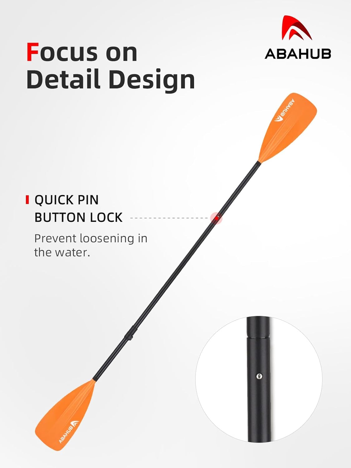 Abahub SUP Paddle  3 Piece Adjustable Paddles  Lightweight Standup Paddle Oars for Paddleboard Adjustable Aluminum Alloy Shaft 68quot  84quot BlackBlueGreenOrangeRedYellow Plastic Nylon Blade4 pcsorange