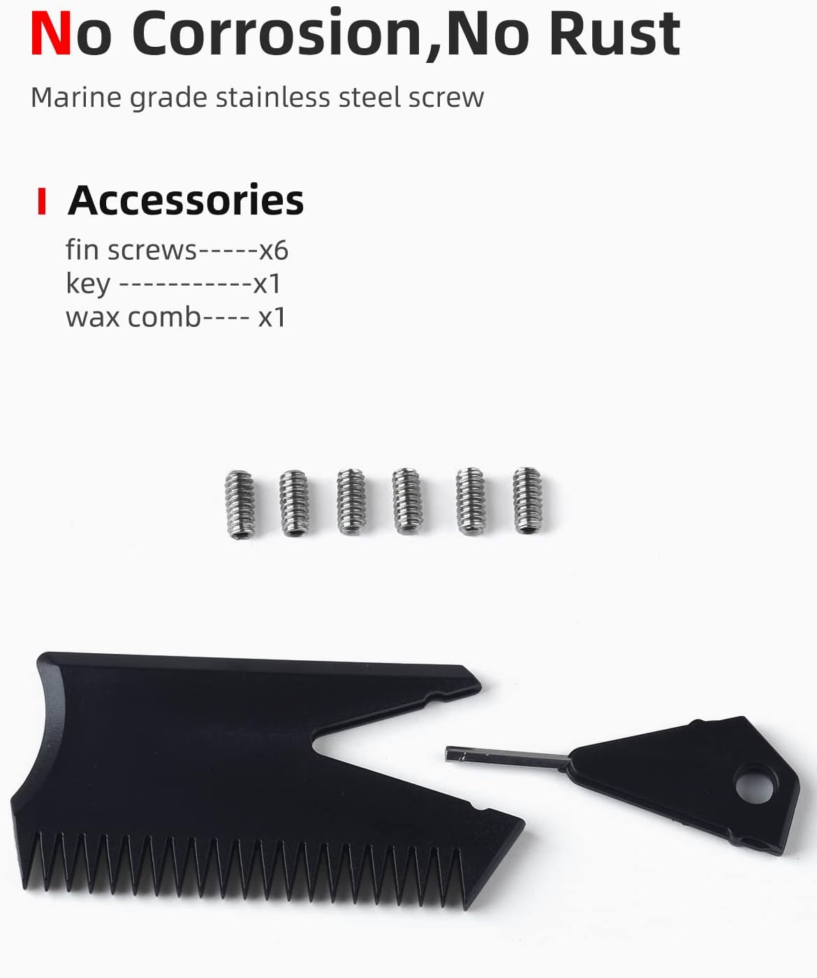 Abahub Surfboard Thruster Fins Set Compatible with FCS Style Fin Box Fiberglass Reinforced G5 Surf Fin 3 Fins for Surf Boards Surfing Longboard Shortboard with Screws and Key BlackBlueWhiteblue with screws and key