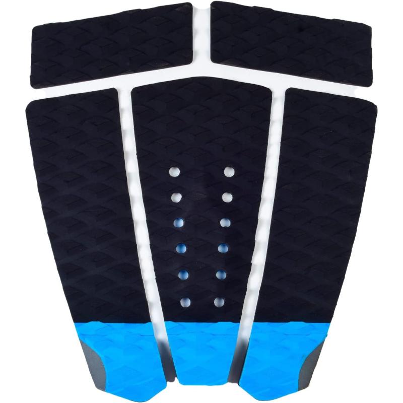 Abahub 3 Piece EVA Surfboard Deck Traction Pads with Kicker for Stomp Skimboards Surf Boards Funboard Fish Board BlackBlueGreenGrayOrangePinkWhiteWine Red5 pcsblue