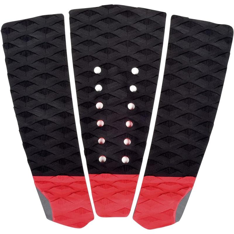 Abahub 3 Piece EVA Surfboard Deck Traction Pads with Kicker for Stomp Skimboards Surf Boards Funboard Fish Board BlackBlueGreenGrayOrangePinkWhiteWine RedWine