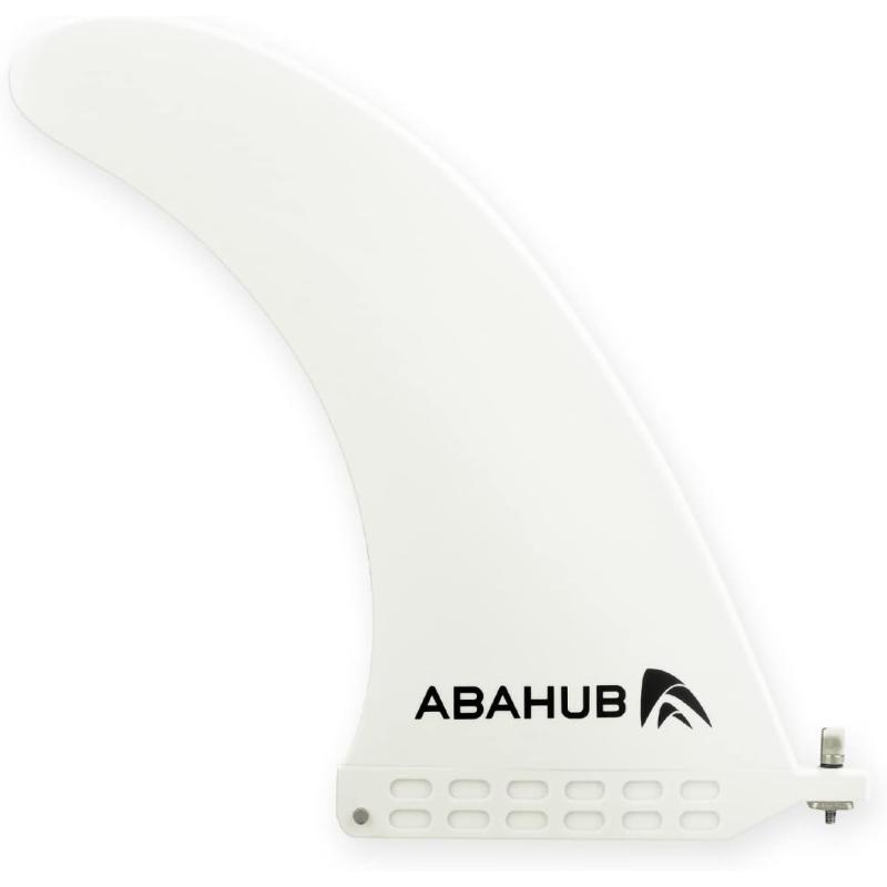Abahub 9 SUP Single Center Fin No Tool Fin Screw Fiberglass Reinforeced 9 inch SUP Replacement Fins for Surfboard Standup Paddle Board Longboard BlackBlueWhitewhite