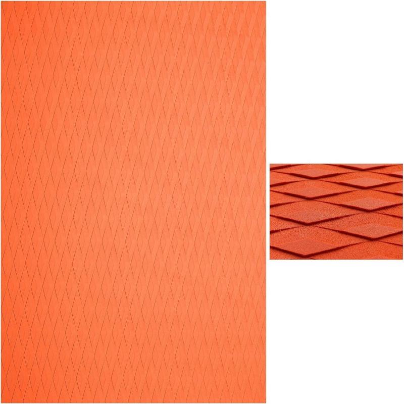 Abahub NonSlip Traction Pad 12 Pieces Deck Grip Mat 30in x 20in Trimmable EVA Sheet 3M Adhesive for Boat Kayak Skimboard Surfboard SUP BlackGrayWhiteGreenNavy BlueOrangeOrange