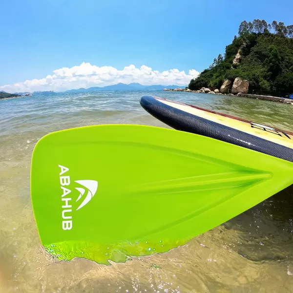 Abahub 1 x 3 Section Carbon Fiber SUP Paddle Adjustable 6786 Stand Up Paddle Lightweight Carbon Shaft BlackBlueYellowGreenOrangeRed Plastic Blade  Paddle BagGreenSUP Paddle