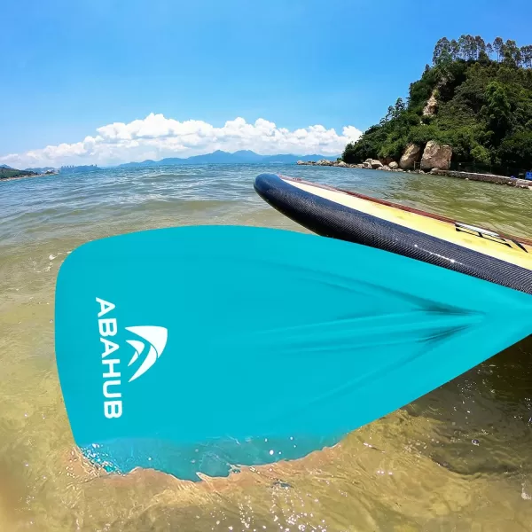 Abahub 1 x 3 Section Carbon Fiber SUP Paddle Adjustable 6786 Stand Up Paddle Lightweight Carbon Shaft BlackBlueYellowGreenOrangeRed Plastic Blade  Paddle BagTealSUP Paddle