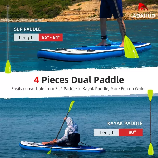 Abahub 1 x 4 Section Carbon SUP PaddleKayak Oar Adjustable Stand up Paddleboard Paddles Lightweight Carbon Shaft BlackBlueGreenGrayOrangeRed Plastic Bladegreen4 piece sup paddle