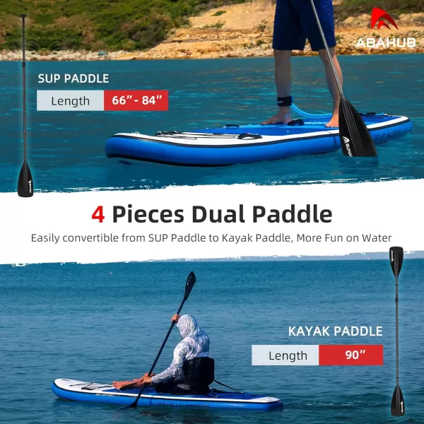 Abahub 1 x 4 Section Carbon SUP PaddleKayak Oar Adjustable Stand up Paddleboard Paddles Lightweight Carbon Shaft BlackBlueGreenGrayOrangeRed Plastic Bladeblack4 piece sup paddle