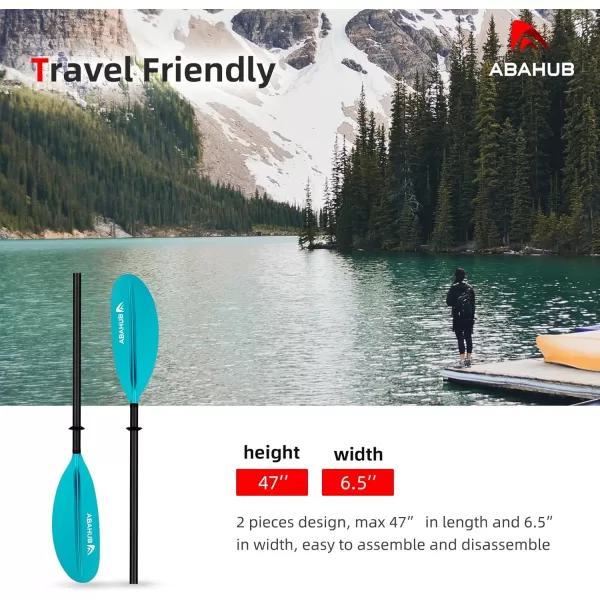 Abahub 1 x Carbon Kayak Paddles 905 Inches Kayaking Oars for Boating Canoeing with Free Paddle Leash Carbon Fiber Shaft BlackBlueGreenOrangeYellowWhiteRed Plastic Bladesteal