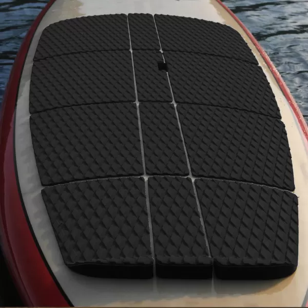 Abahub 12 Piece Surf SUP Deck Traction Pad Premium EVA with Tail Kicker 3M Adhesive for Paddleboard Longboard Surfboard BlackBlueGrayNavy BlueOrangeWhiteBlack