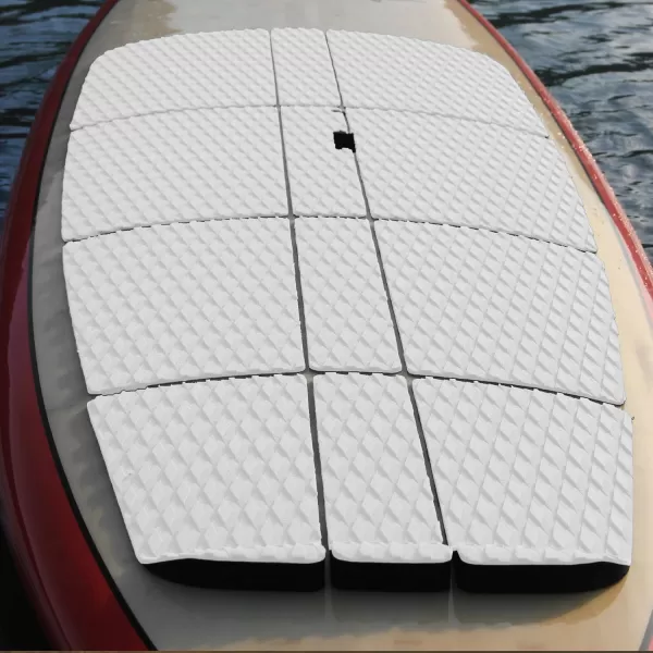 Abahub 12 Piece Surf SUP Deck Traction Pad Premium EVA with Tail Kicker 3M Adhesive for Paddleboard Longboard Surfboard BlackBlueGrayNavy BlueOrangeWhiteWhite
