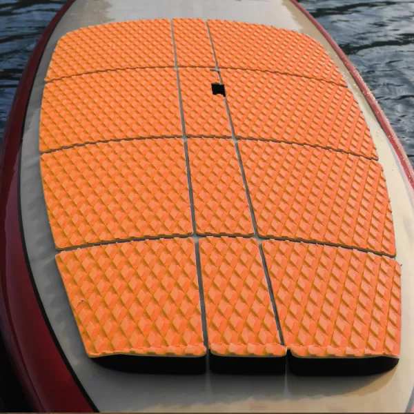 Abahub 12 Piece Surf SUP Deck Traction Pad Premium EVA with Tail Kicker 3M Adhesive for Paddleboard Longboard Surfboard BlackBlueGrayNavy BlueOrangeWhiteOrange