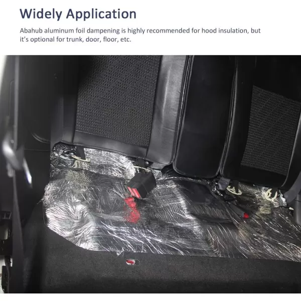 Abahub 236 mil 16 sqft Car Sound Deadener Hood Firewall Heat Shield Insulation Pad Automotive Sound Deadening Mat Aluminum Roll 59quotx39quot33 Ft x 3 Ft x 394mil