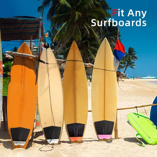 Abahub 3 Piece EVA Surfboard Deck Traction Pads with Kicker for Stomp Skimboards Surf Boards Funboard Fish Board BlackBlueGreenGrayOrangePinkWhiteWine RedPink