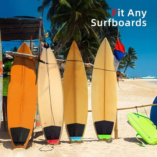 Abahub 3 Piece EVA Surfboard Deck Traction Pads with Kicker for Stomp Skimboards Surf Boards Funboard Fish Board BlackBlueGreenGrayOrangePinkWhiteWine RedPink