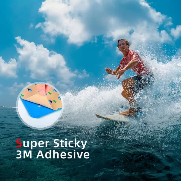 Abahub 9 Piece Surf Deck Traction Pad Premium EVA with Tail Kicker 3M Adhesive for Surfboard Longboard Shortboard Funboard Fish Skimboard BlackBlueBrownGrayWhiteOrangeNavy Blue6 pcsBlack