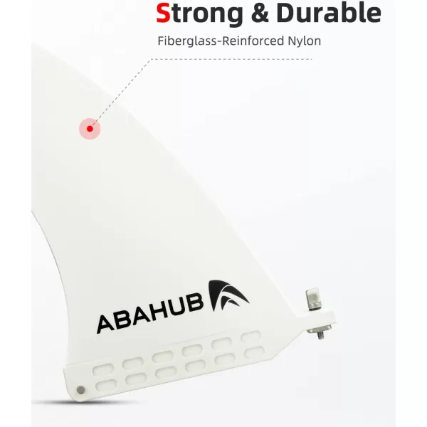 Abahub 9 SUP Single Center Fin No Tool Fin Screw Fiberglass Reinforeced 9 inch SUP Replacement Fins for Surfboard Standup Paddle Board Longboard BlackBlueWhitewhite