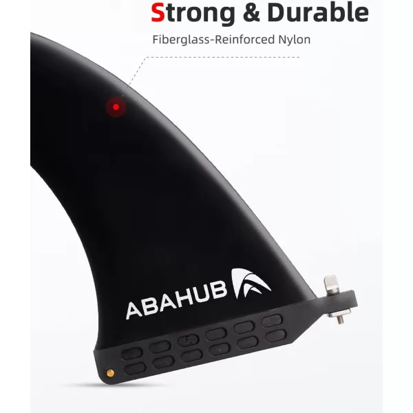 Abahub 9 SUP Single Center Fin No Tool Fin Screw Fiberglass Reinforeced 9 inch SUP Replacement Fins for Surfboard Standup Paddle Board Longboard BlackBlueWhiteblack