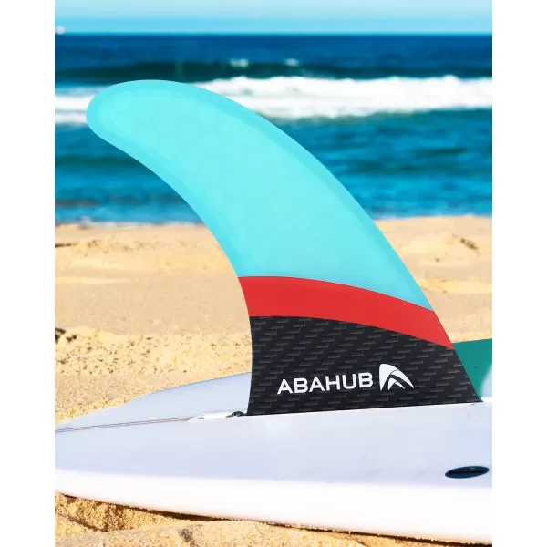 Abahub 9 SUP Single Center Fin No Tool Fin Screw Fiberglass Reinforeced 9 inch SUP Replacement Fins for Surfboard Standup Paddle Board Longboard BlackBlueWhiteFiberglass Blue