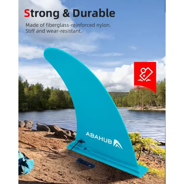 Abahub 910 SUP Single Center Fin with 1 NoTool Fin Screw Fiberglass Reinforeced 910 inch SUP Replacement Fins for Surfing Surfboard Standup Paddle Board Longboard BlackBlueWhiteblue 9 slidein fin