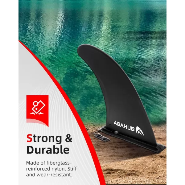 Abahub 910 SUP Single Center Fin with 1 NoTool Fin Screw Fiberglass Reinforeced 910 inch SUP Replacement Fins for Surfing Surfboard Standup Paddle Board Longboard BlackBlueWhite2 pack slidein fin