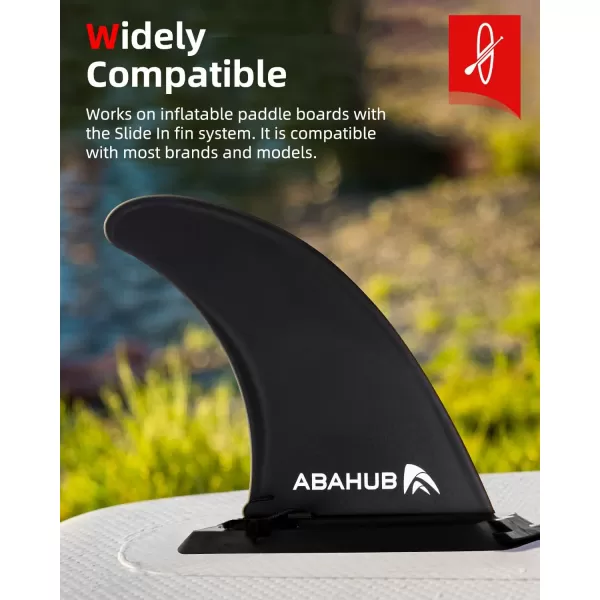 Abahub 910 SUP Single Center Fin with 1 NoTool Fin Screw Fiberglass Reinforeced 910 inch SUP Replacement Fins for Surfing Surfboard Standup Paddle Board Longboard BlackBlueWhite2 pack slidein fin