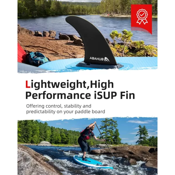 Abahub 910 SUP Single Center Fin with 1 NoTool Fin Screw Fiberglass Reinforeced 910 inch SUP Replacement Fins for Surfing Surfboard Standup Paddle Board Longboard BlackBlueWhite2 pack slidein fin
