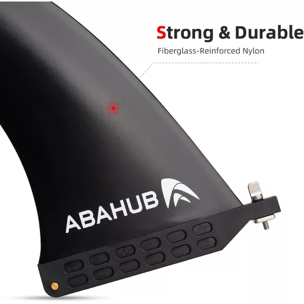 Abahub 910 SUP Single Center Fin with 1 NoTool Fin Screw Fiberglass Reinforeced 910 inch SUP Replacement Fins for Surfing Surfboard Standup Paddle Board Longboard BlackBlueWhite10 black